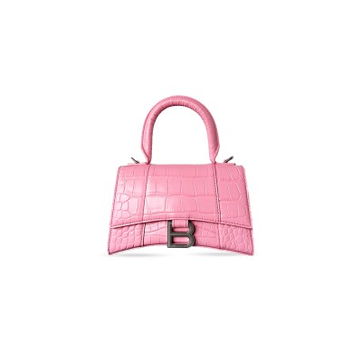 BALENCIAGA WOMEN'S HOURGLASS HANDBAG XS IN PINK 5928331LB7Y5906 (18.8*13*7.9cm)